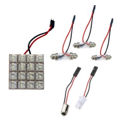 Led Πλαφονιέρας 16 Led 24volt Με 5 Αντάπτορες Λευκό 1 Τεμάχιο Led Πλαφονιέρας 16 Led 24volt Με 5 Αντάπτορες Λευκό 1 Τεμάχιο