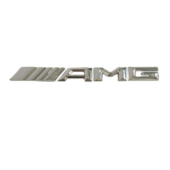 Αυτοκόλλητο Σήμα Amg Χρωμίου Μεταλλικό 18cm x 2cm 1 Τεμάχιο