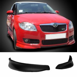 Μπροστινά Spoiler Δεξιά & Αριστερά Για Skoda Fabia 2 (5J) 07-14 Από Abs Πλαστικό 2 Τεμάχια