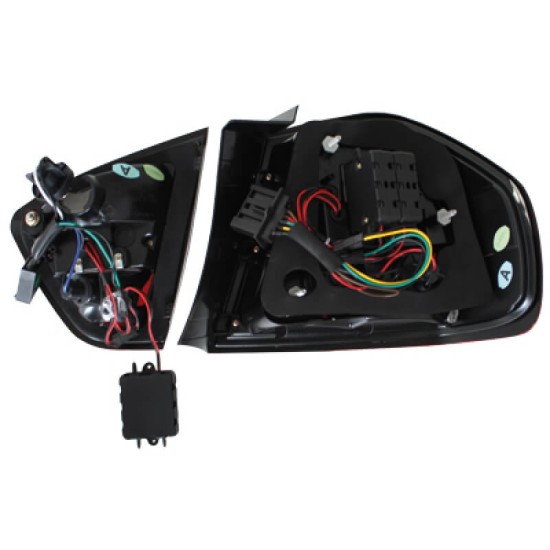 Πισινά Φανάρια Set Για Bmw 3 E90 Sedan 05-08 Led Red/Crystal Sonar