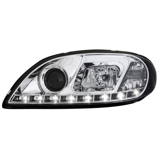 Μπροστινά Φανάρια Set Για Citroen Saxo 00-04 DRL Χρωμίου H1/H1 Sonar