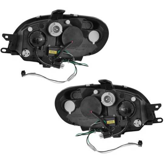 Μπροστινά Φανάρια Set Για Citroen Saxo 00-04 DRL Χρωμίου H1/H1 Sonar