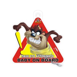 Σήμα ''Παιδί στο Αυτοκίνητο Taz΄΄ Με Βεντούζα WΒ 5443-2 1 Τεμάχιο