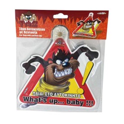 Σήμα ''Παιδί στο Αυτοκίνητο Taz΄΄ Με Βεντούζα WΒ 5443-2 1 Τεμάχιο