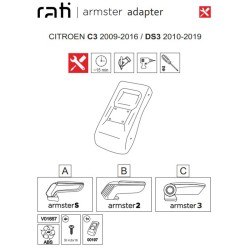 Βάση Τεμπέλη Ειδική Για Citroen C3 09-16 / DS3 10-19 Armster Rati 1 Τεμάχιο Βάση Τεμπέλη Ειδική Για Citroen C3 09-16 / DS3 10-19 Armster Rati 1 Τεμάχιο