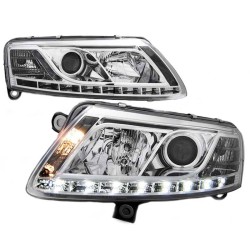 Μπροστινά Φανάρια Set Για Audi A6 4F 04-07 TRU DRL Χρωμίου Η7/H1 Sonar Μπροστινά Φανάρια Set Για Audi A6 4F 04-07 TRU DRL Χρωμίου Η7/H1 Sonar