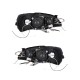 Μπροστινά Φανάρια Set Για Opel Astra G 98-04 Angel Eyes & Led Μαύρα H1/H1 JunYan