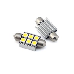 Λάμπα Led Σωληνωτή 39mm 6 Leds 12volt Canbus Λευκό Φως 1 Τεμάχιο Λάμπα Led Σωληνωτή 39mm 6 Leds 12volt Canbus Λευκό Φως 1 Τεμάχιο