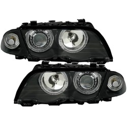 Μπροστινά Φανάρια Set Για Bmw 3 E46 Sedan/Caravan 99-01 Angel Eyes Μαύρα H7/H7 Με Μοτέρ Depo Μπροστινά Φανάρια Set Για Bmw 3 E46 Sedan/Caravan 99-01 Angel Eyes Μαύρα H7/H7 Με Μοτέρ Depo