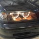 Μπροστινά Φανάρια Set Για Bmw 3 E46 Sedan/Caravan 99-01 Angel Eyes Μαύρα H7/H7 Με Μοτέρ Depo