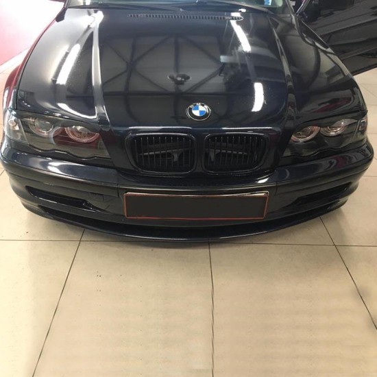 Μπροστινά Φανάρια Set Για Bmw 3 E46 Sedan/Caravan 99-01 Angel Eyes Μαύρα H7/H7 Με Μοτέρ Depo