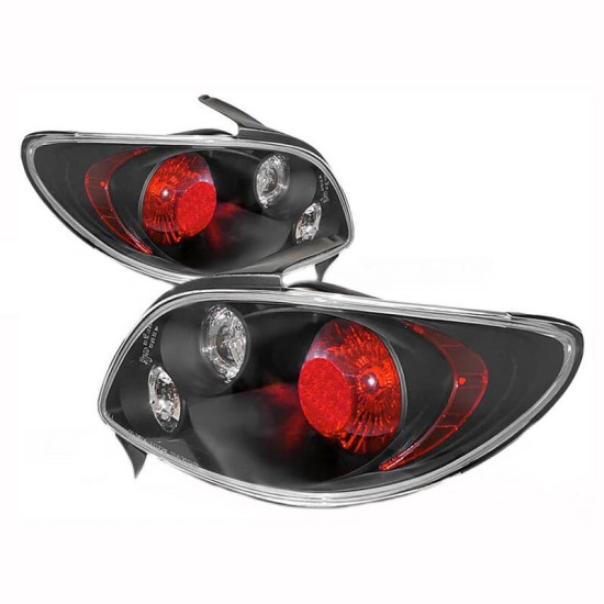 Πισινά Φανάρια Set Για Peugeot 206 98-07 Μαύρα Sonar