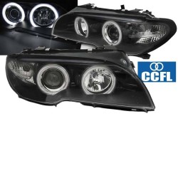 Μπροστινά Φανάρια Set Για Bmw 3 E46 Coupe/Cabrio 03-06 ccfl Angel Eyes Μαύρα H7/H7 Με Μοτέρ Sonar Μπροστινά Φανάρια Set Για Bmw 3 E46 Coupe/Cabrio 03-06 ccfl Angel Eyes Μαύρα H7/H7 Με Μοτέρ Sonar
