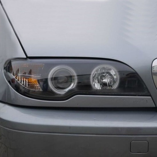 Μπροστινά Φανάρια Set Για Bmw 3 E46 Coupe/Cabrio 03-06 ccfl Angel Eyes Μαύρα H7/H7 Με Μοτέρ Sonar
