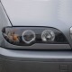 Μπροστινά Φανάρια Set Για Bmw 3 E46 Coupe/Cabrio 03-06 ccfl Angel Eyes Μαύρα H7/H7 Με Μοτέρ Sonar