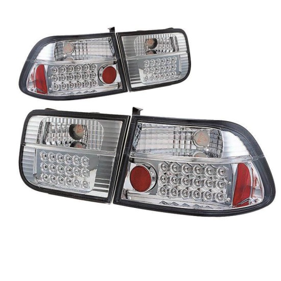Πισινά Φανάρια Set Για Honda Civic 96-01 2D Led Chrome Sonar