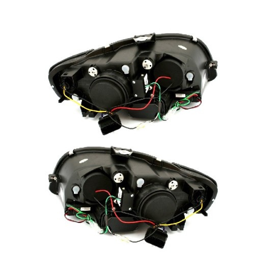Μπροστινά Φανάρια Set Για Audi A4 B7 04-08 DRL Μαύρα H1/H1 Με Μοτέρ Sonar