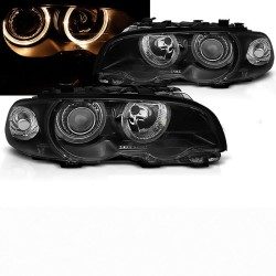 Μπροστινά Φανάρια Set Για Bmw 3 E46 Coupe / Cabrio 99-03 Angel Eyes Μαύρα H7/H7 Με Μοτέρ Depo Μπροστινά Φανάρια Set Για Bmw 3 E46 Coupe / Cabrio 99-03 Angel Eyes Μαύρα H7/H7 Με Μοτέρ Depo