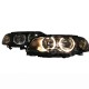 Μπροστινά Φανάρια Set Για Bmw 3 E46 Coupe / Cabrio 99-03 Angel Eyes Μαύρα H7/H7 Με Μοτέρ Depo