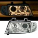 Μπροστινά Φανάρια Set Για Audi A4 B5 94-98 Angel Eyes Χρωμίου H7/H7 Depo