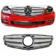 Μάσκα Για Mercedes-Benz C-Class W204 07-14 Amg C63 Look Με 2 Γρίλιες Μαύρο/Χρώμιο 1 Τεμάχιο