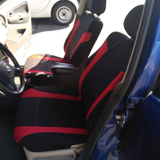 Καλύμματα Υφασμάτινα Sport All In One Μαύρο-Κόκκινο Ζευγάρι 4 Τεμάχια