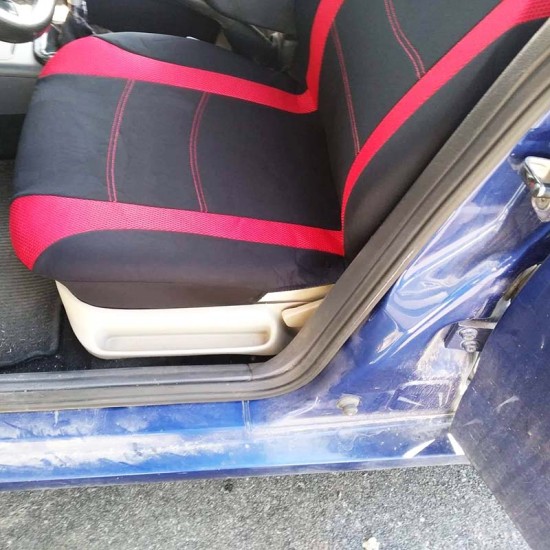 Καλύμματα Υφασμάτινα Sport All In One Μαύρο-Κόκκινο Ζευγάρι 4 Τεμάχια
