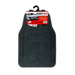 Πατάκια Αυτοκινήτου Universal Από Λάστιχο Easy Go Μαύρα 4 Τεμάχια