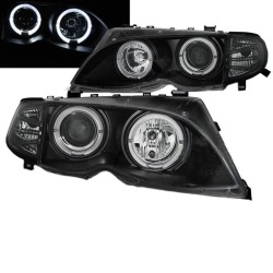 Μπροστινά Φανάρια Set Για Bmw 3 E46 Sedan/Caravan 01-05 Angel Eyes Μαύρα H7/H1 Manual Sonar Μπροστινά Φανάρια Set Για Bmw 3 E46 Sedan/Caravan 01-05 Angel Eyes Μαύρα H7/H1 Manual Sonar