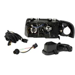 Μπροστινά Φανάρια Set Για Audi A3 8L 96-00 Angel Eyes Μαύρα H7/H7 Depo