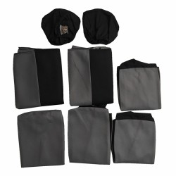 Καλύμματα Καθισμάτων Υφασμάτινα Smart Style Μαύρο-Γκρι Σετ Εμπρός-Πίσω 8 Τεμάχια 11687