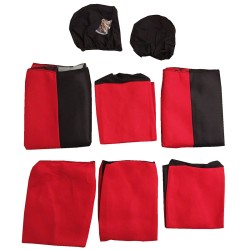 Καλύμματα Καθισμάτων Υφασμάτινα Smart Style Μαύρο-Κόκκινο Σετ Εμπρός-Πίσω 8 Τεμάχια