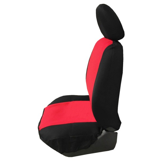 Καλύμματα Καθισμάτων Υφασμάτινα Smart Style Μαύρο-Κόκκινο Σετ Εμπρός-Πίσω 8 Τεμάχια