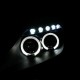 Μπροστινά Φανάρια Set Για Toyota Celica T230 99-05 Angel Eyes & Led Μαύρα H3/H1 Manual Junyan