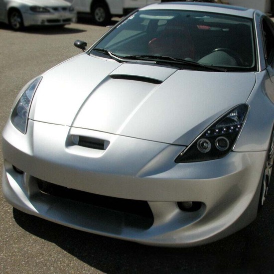 Μπροστινά Φανάρια Set Για Toyota Celica T230 99-05 Angel Eyes & Led Μαύρα H3/H1 Manual Junyan