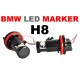 Λάμπες Led Για Angel Eyes Bmw 3 E90 / E92 / 5 E60 / X5 E70 / X6 E71 H8 Canbus Λευκές 2 Τεμάχια