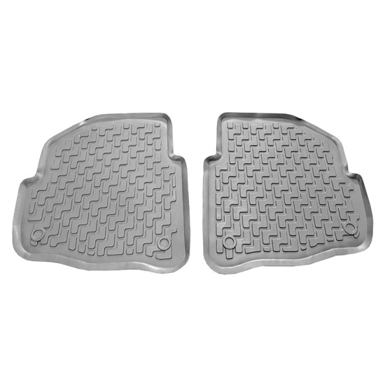 Πατάκια Σκαφάκια 3D Από Λάστιχο Για Skoda Fabia 2002- / 2007-2014 "Star Diamond" 4 Τεμάχια Γκρι