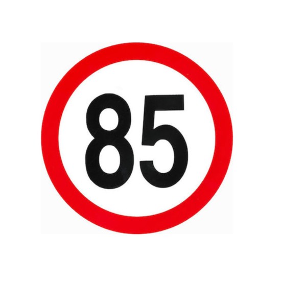 Αυτοκόλλητο Με Όριο Ταχύτητας "85" Απλό 15cm Σ.Π.504 1 Τεμάχιο