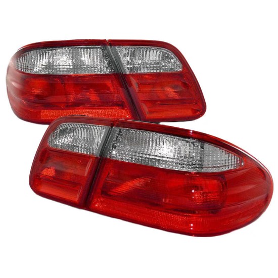 Πισινά Φανάρια Set Για Mercedes-Benz E-Class W210 95-02 Κόκκινο/Crystal Eagle Eyes