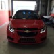 Μπροστινά Φανάρια Set Για Chevrolet Cruze 09-12 Tube DRL Μαύρα H7/H1 Manual Sonar