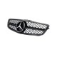 Μάσκα Για Mercedes-Benz C-Class W204 07-14 Amg C63 Look Με Μονή Γρίλια Μαύρη Ματ 1 Τεμάχιο