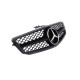 Μάσκα Για Mercedes-Benz C-Class W204 07-14 Amg C63 Look Με Μονή Γρίλια Μαύρη Ματ 1 Τεμάχιο