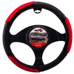 Κάλυμμα Τιμονιού Αυτοκινήτου PU Δίχρωμο Μαύρο/Κόκκινο Medium 38cm Κάλυμμα Τιμονιού Αυτοκινήτου PU Δίχρωμο Μαύρο/Κόκκινο Medium 38cm
