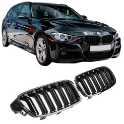 Καρδιές Μάσκας Για Bmw 3 F30 / F31 11-18 M4 Look Με Διπλή Γρίλια Μαύρο Γυαλιστερό Με 2 Τεμάχια Καρδιές Μάσκας Για Bmw 3 F30 / F31 11-18 M4 Look Με Διπλή Γρίλια Μαύρο Γυαλιστερό Με 2 Τεμάχια