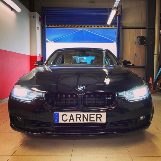 Καρδιές Μάσκας Για Bmw 3 F30 / F31 11-18 M4 Look Με Διπλή Γρίλια Μαύρο Γυαλιστερό Με 2 Τεμάχια