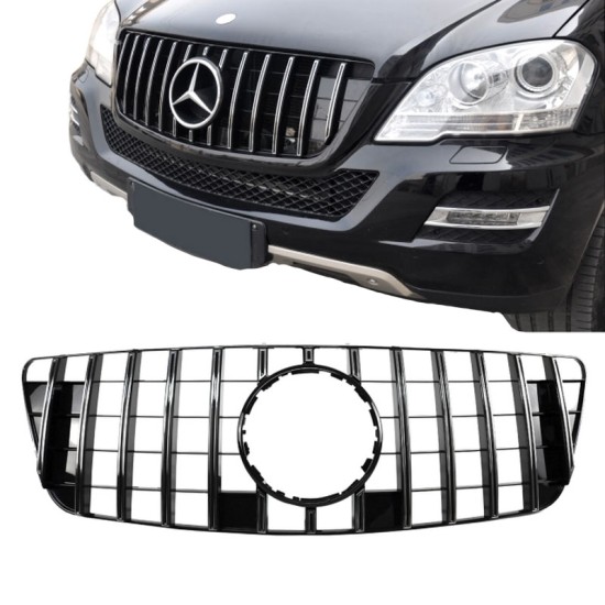 Μάσκα Για Mercedes-Benz ML-Class W164 08-11 GT Amg Panamericana Look Μαύρο/Χρώμιο 1 Τεμάχιο