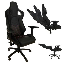 Κάθισμα Bucket RS Gaming Chair Δερματίνη - Suede Μαύρο Με Κόκκινες Ραφές Καπιτονέ 1 Τεμάχιο Carner 2039 Κάθισμα Bucket RS Gaming Chair Δερματίνη - Suede Μαύρο Με Κόκκινες Ραφές Καπιτονέ 1 Τεμάχιο Carner 2039