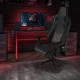 Κάθισμα Bucket RS Gaming Chair Δερματίνη - Suede Μαύρο Με Κόκκινες Ραφές Καπιτονέ 1 Τεμάχιο Carner 2039