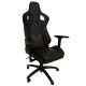 Κάθισμα Bucket RS Gaming Chair Δερματίνη - Suede Μαύρο Με Κόκκινες Ραφές Καπιτονέ 1 Τεμάχιο Carner 2039