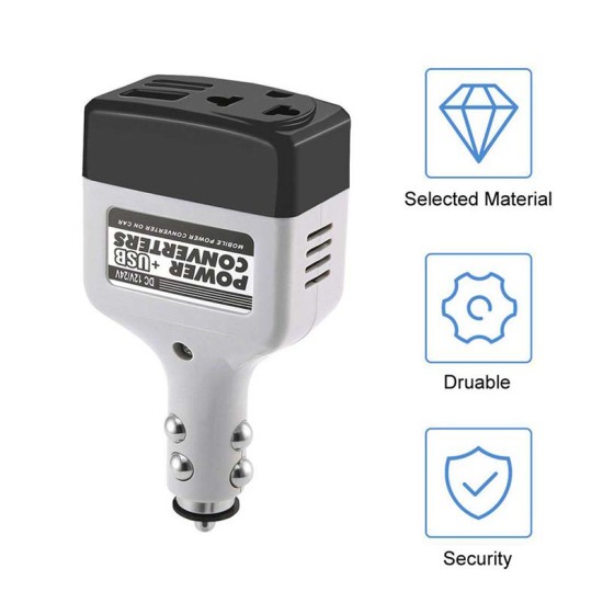 Μετασχηματιστής Power Converter Από 12/24 Volt Σε 220 Volt +Usb